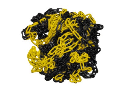 Afzetketting staal geel-zwart | 10 meter